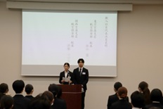 新入社員による決意表明の様子